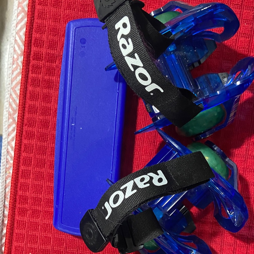 Razor Blue and Black Heel Skates